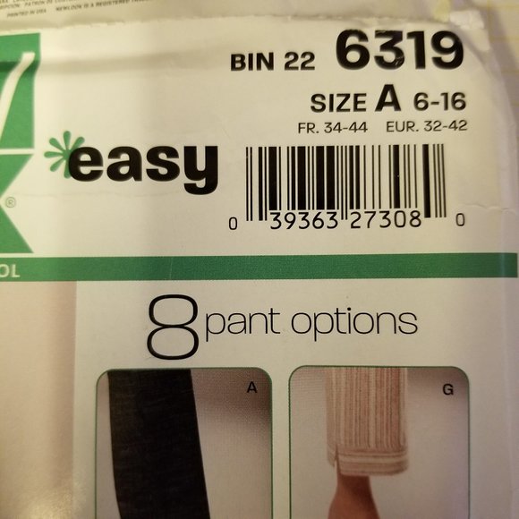 ✅6319 New Look sewing pattern misses 8 pants - Picture 2 of 4